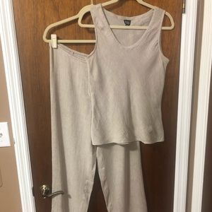 Eileen Fisher Tank and Pants Outfit Linen